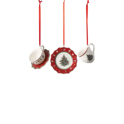 Zdjęcie produktu dla Villeroy & Boch Toy's Delight Decoration Ornamente Geschirrset rot 3tlg. 7cm