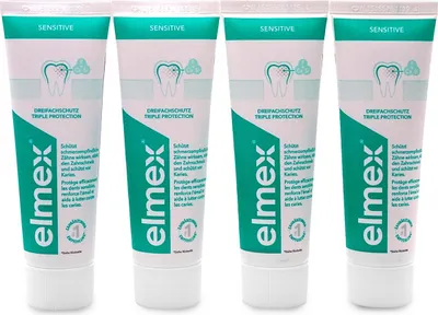 Produktbild von Elmex Zahnpasta Sensitive 4x75ml