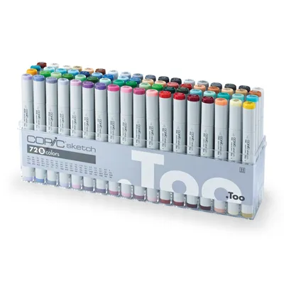 Image de Copic Sketch Set B Marqueurs graphiques - Rechargeables avec Copic Ink - 72pcs