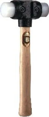 Produktbild von THOR Hammer mit Nylon Einsätze, demontierbar, Rund (Ø) 44 mm, 1.550 g, mit Holzstiel