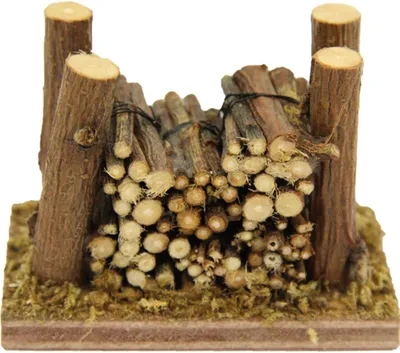 Produktbild von FADEDA Holzbündelstoß  / Höhe:5 cm / handbemalt / detailgetreue Krippen Figuren - Weihnachten Tisch Dekoration Krippe Zubehör