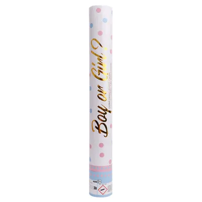 Zdjęcie produktu dla Armatka Konfetti Gender Reveal Boy Papier Okrągły