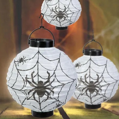 Productafbeelding van GLOBIZ LED-lamp - spinnenwebdesign - 2 x AAA-batterijen - 20 cm