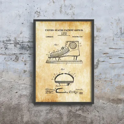Produktbild von Poster - Canvas - Leinwand - 42 cm x 59,4 cm - Eishockey USA