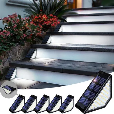 Obrázek produktu pro 6dílná sada LED osvětlení napodobující sluneční světlo, vodotěsná (IP65), bílá, pro venkovní prostory, terasy, schodiště