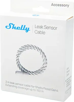 Immagine prodotto di SHELLY Cavo per sensore di perdite SH-LEAKCABLE, 2 m, per Shelly Flood Gen4, IP44, portata fino a 150 m