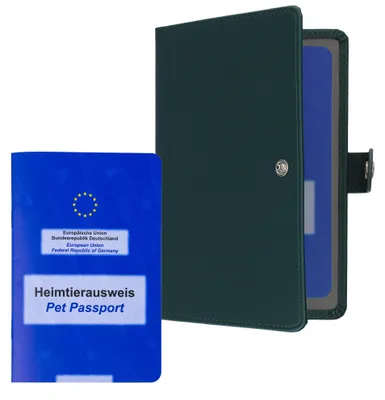 Produktbild von kwmobile Impfpass Hülle für Tiere - Schutzhülle für EU Heimtierausweis - Haustier Impfausweis Cover Kunstleder - kompatibel mit deutschem Impfausweis