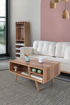 Produktbild von Skye Decor, Hochwertiger Nesting Tisch (3 Teile) - Walnuss, 100% Melamin | 12345