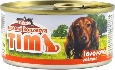 Obrázok produktu pre Konzerva pre psov Falco TIM 120g lososová