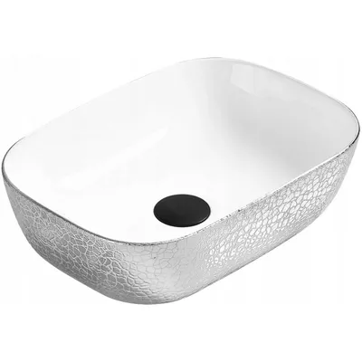 Obrázok produktu pre Mexen Rita umývadlo na dosku 45 x 32 cm, biela/strieborná - 21084555