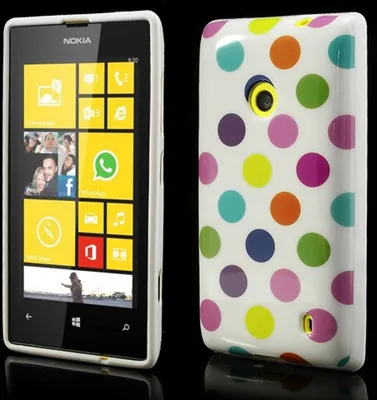 Produktbild von Schutzhülle TPU Case für Handy Nokia Lumia 520 525 Weiß / Bunt