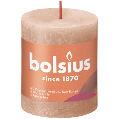 Produktbild von Bolsius Rustik Stumpenkerze Cremiges Karamell 80/68mm