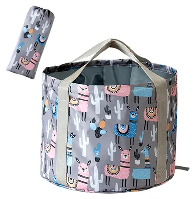 Produktbild von Multifunktionaler zusammenklappbarer Eimer, tragbarer Wasserbehälter, Fußbadewanne, Einweichfüße, Outdoor, Camping