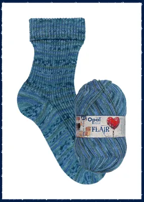 Produktbild von Opal Flair,4-fädige Sockenwolle,100g/425m LL,75% Schurwolle/25% Polyamid 11480 Fesch