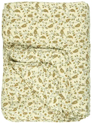Produktbild von IB Laursen Quilt Hellgelb mit gelben Blumen Decke Tagesdecke 130x180 cm