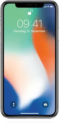 Produktbild von Apple iPhone X 14,7 cm (5,8 Zoll), (12MP Kamera, Auflösung 2436 x 1125 Pixel), Farbe:Silber, Apple Größe:256 GB