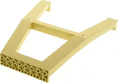Produktbild von 1x Lego Kran Standfuß 16x4x16 beige ohne Noppen auf Querstrebe Träger 2635b
