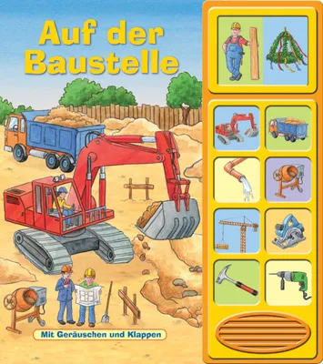 Obrázok produktu pre Na stavenisku - zvuková kniha s 10 zvukmi - kartónová obrázková kniha