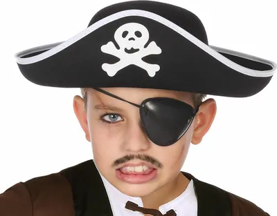 Produktbild von Hut Schwarz Für Kinder Piraten