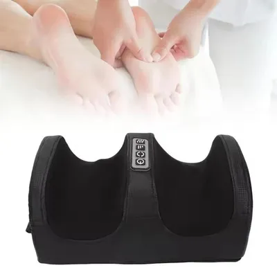 Produktbild von Elektrisches Fußmassagegerät - Shiatsu - Knetmassage - Vibration - Wärme - 12-V-EU-Stecker - Schwarz
