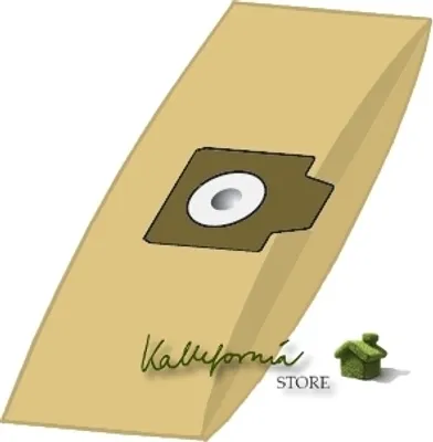 A stylized illustration of a vacuum cleaner bag.