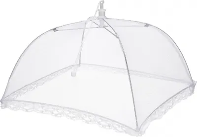 Obrázek produktu pro Pokrývka na potraviny Excelent Houseware, polyester/kov, 30x30x20 cm, bílá