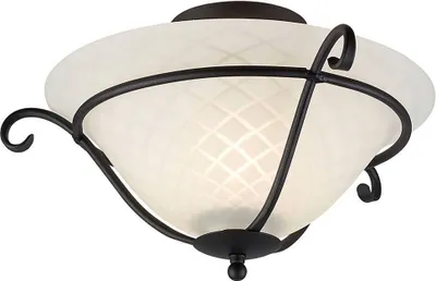 Zdjęcie produktu dla Plafon okrągły Torchiere czarny 1xE27x60W szkło wym:19x40x40cm IP20 Elstead