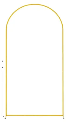 Image de Support en arc pour mariage, structure métallique résistante, polyvalent pour tous les événements, 1 x 2 m, 2 m / 6,6 ft