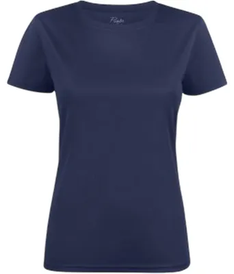 Image de T-shirt de course pour femmes, marque Printer RED, modèle ET817 (taille XS), couleur marine