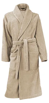 Produktbild von LINNICK Waffel Bademantel Velours - sand - XL