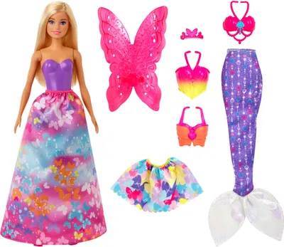 Produktbild von Barbie Dreamtopia 3-in1-Fantasie Spielset mit Puppe (blond)