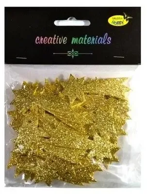 Produktbild von Gold-Glitzer-Schaumstoff-Kometen ca. 50Stk