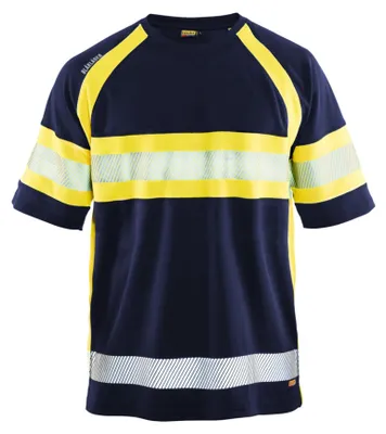 Produktbild von Blakläder Warnschutz T-Shirt, marineblau / gelb, Uni-Größe: M
