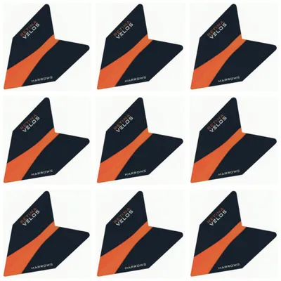 Produktbild von Harrows | Retina | Dart Flights | Velos | 100 Mikron | Orange | 3 Sets = 9 Flights