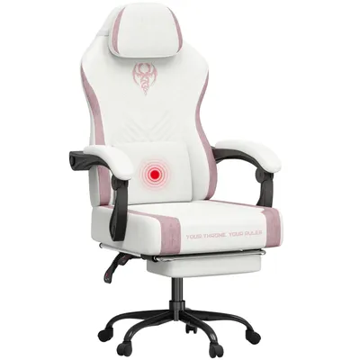 Produktbild von Verdego Gaming Stuhl, Weiß, Bürostuhl Ergonomisch, PC Stuhl, Verstellbarer Rückenlehne 90°–135°, Kopfstütze, Gaming-Stühle, Schreibtischstuhl