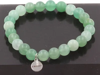 Produktbild von Armband aus Aventurin, mit 8mm großen Perlen, passend für Handgelenke 19-20 cm