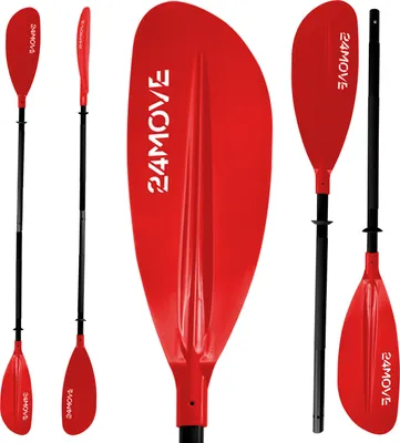 Produktbild von 24MOVE® Doppelpaddel LAGO Aluminium Paddel, Stand-Up Paddling, Paddel für Kajak, 220 cm, verstellbar