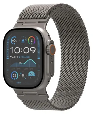 Immagine prodotto di Bracciale per orologio Ultra, compatibile con modelli da 42/45/46/49 mm, in acciaio inossidabile con chiusura magnetica Milanaise, colore grigio