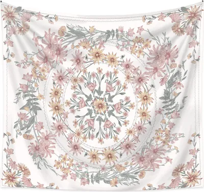 Obrázek produktu pro Květinová tapiserie, mandala Květina Boho nástěnný závěs, chalupa Hippie tapiserie pro ložnici, obývací pokoj, kolej, domácí dekorace (230 cm x 180 cm, barva 9)