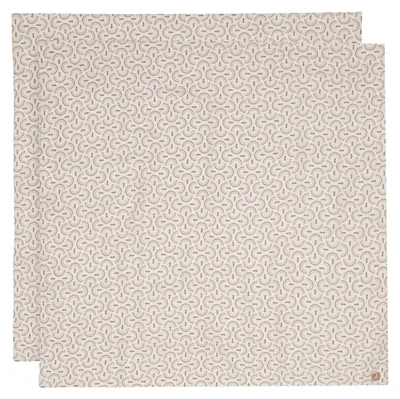 Produktbild von Jollein 535-852-68200, Wickeldecke, Braun, Muster, Baumwolle, Junge/Mädchen, Maschinenwäsche