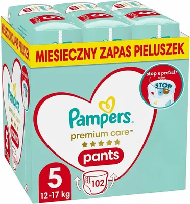 Zdjęcie produktu dla Pampers Pants pieluchomajtki jednorazowe rozmiar 5, 102 sztuki, 12-17 kg
