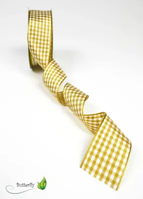Produktbild von Karoband 25mm, 10 Meter, Farbe:gold 687