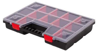 Zdjęcie produktu dla Pojemnik do sortowania akcesoriów z regulowanymi przegrodami