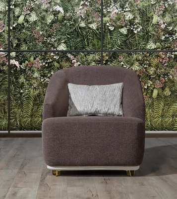 Produktbild von Sessel Einsitzer 1Sitz Sofa Couch Wohnzimmer Möbel Metall mit Textil