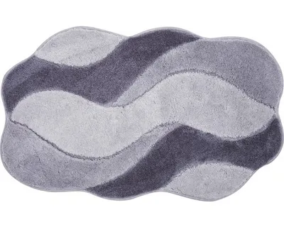 Produktbild von Badteppich Grund Carmen 70 x 120 cm grau schwarz