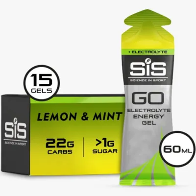 Obrázok produktu pre Science in Sport GO Energy + Elektrolytový gél – Citrón a mäta – 15 ks po 60 ml