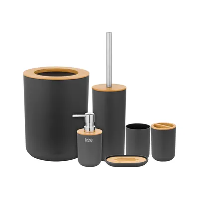 Immagine prodotto di Teesa TSA0400-B Set di accessori da bagno 6 pezzi, nero