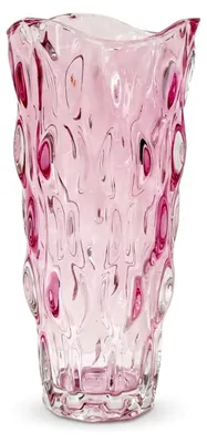 Produktbild von Rosa Vase, 30 cm hoch, moderne Tischvasen, Tafelaufsätze, Geschenke zu Weihnachten.