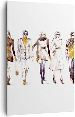 Produktbild von Bild auf Leinwand - Leinwandbild - Einteilig - eleganc e Farbe weiblich Mannequins - 80x120cm - Wand Bild - Wandbilder - Leinwanddruck - Wanddekoration - Leinwand bilder - Wandbild - PA80x120-3093