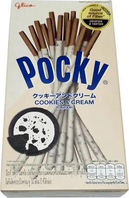 Produktbild von Glico | Pocky Cookies & Cream - 40g - Knusprig - Süß - 9,2% Milchpulver - Snack